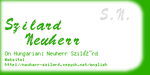 szilard neuherr business card